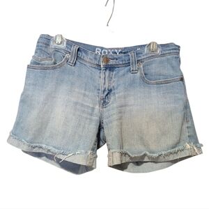 Roxy Brand Light Wash Denim Cut Off Jean Shorts Sz 5